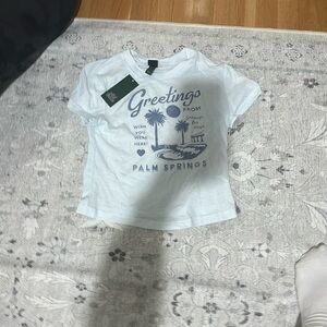 blue palm springs graphic tee